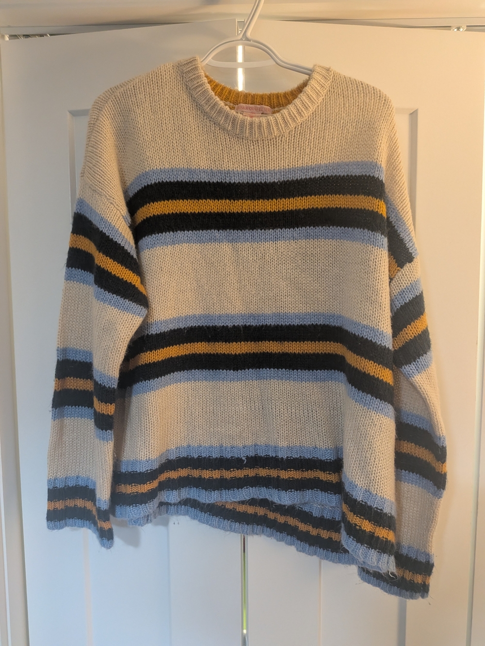 Urban Outfitters Womens Sweater Pullover Striped Chunky Knit Crew Size Large